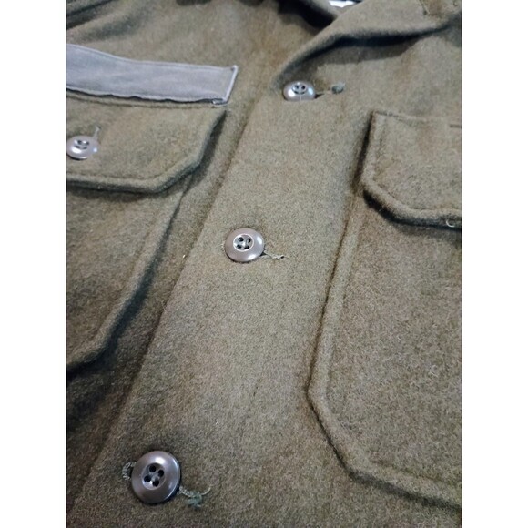 Vintage Military Shirt Mens Medium Olive OG-108 Cold Weather Field Wool Blend - Picture 7 of 7